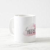 Weißes Leben auf einer rosa Wolke Kaffeetasse (Vorderseite Links)