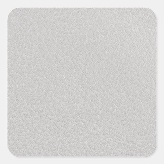 Weißes Leder Quadratischer Aufkleber (Vorderseite)