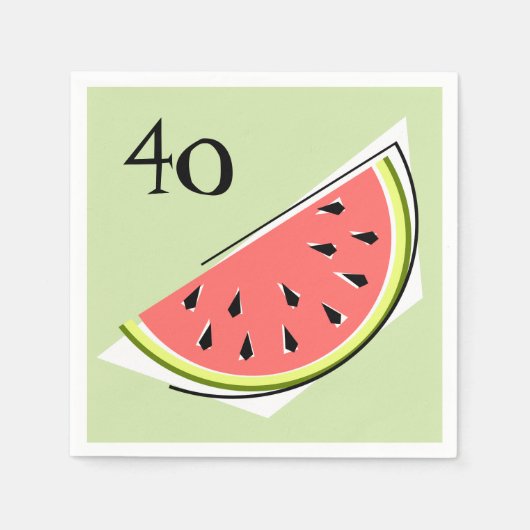 Weißes Lederpapier für Wassermelonen Serviette (Vorderseite)