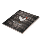 Weißes Leghorn Fliese (Seite)