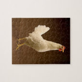 Weißes Leghorn-Huhn Puzzle (Horizontal)