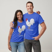 Weißes Leghorn-Hühnerrooster-Crowing T-Shirt (Unisex)