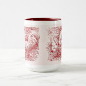 Weißes Leghorn im Rot Tasse (Zentrum)