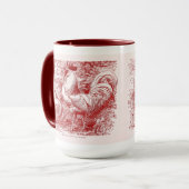 Weißes Leghorn im Rot Tasse (Vorderseite Links)