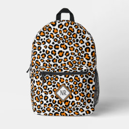 Weißes Leopard Muster Girly Cheetah Print Bedruckter Rucksack