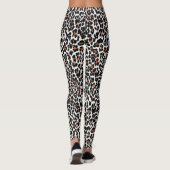 Weißes Leopardenblatt Leggings (Rückseite)