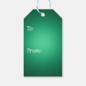 Weißes Licht auf Grün Geschenkanhänger (Rückseite)