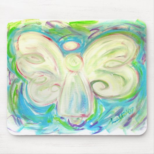 Weißes Licht-Engel Mousepad (Vorne)