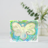 Weißes Licht-Engels-Einladung Einladung (Stehend Vorderseite)