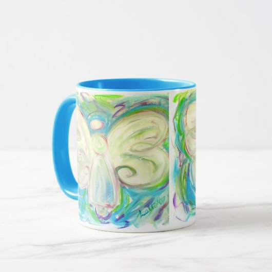 Weißes Licht-Engels-Tasse Tasse (Vorderseite Links)