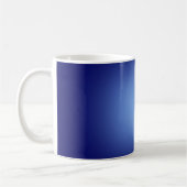 Weißes Licht in Blau Kaffeetasse (Links)