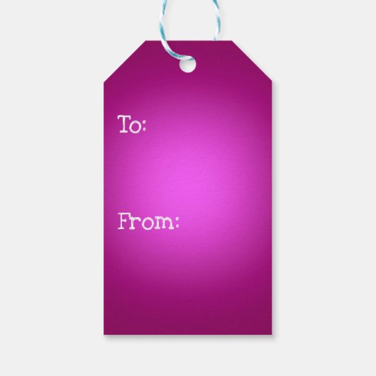 Weißes Licht in Rosa Geschenkanhänger (Rückseite)