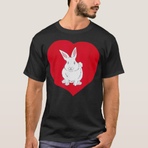Weißes Liebe Herzlich Niedliches T-Shirt