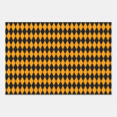 Weißes Lila Orange und Schwarzes Harlequin  Geschenkpapier Set (Vorderseite 3)