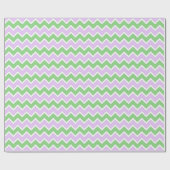 Weißes, Lilac und grünes Zickzack Umschlagpapier Geschenkpapier (Flach)