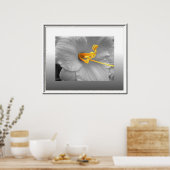 Weißes Lilienselektives Farbposter/ Leinwand Poster (Küche)