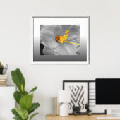 Weißes Lilienselektives Farbposter/ Leinwand Poster (Heimbüro)