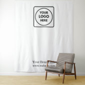 Weißes Logo | Berufliches Foto-Branding Wandteppich (Beispiel)