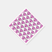 Weißes Logo "Brust Cancer Awareness Diamond" Serviette (Ecke)
