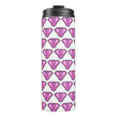 Weißes Logo "Brust Cancer Awareness Diamond" Thermosbecher (Vorderseite)