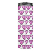 Weißes Logo "Brust Cancer Awareness Diamond" Thermosbecher (Rückseite)