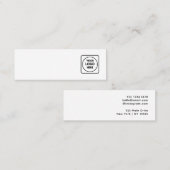 Weißes Logo | Custom Jewelier Stud Earring Brandin Mini Visitenkarte (Vorne/Hinten)