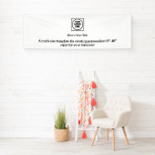 Weißes Logo | Einfache Minimalistisch-moderne Bann Banner (Insitu)