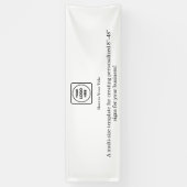 Weißes Logo | Einfache Minimalistisch-moderne Bann Banner (Vertikal)