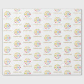 Weißes Logo für Werbeaktionen Geschenkpapier (Flach)