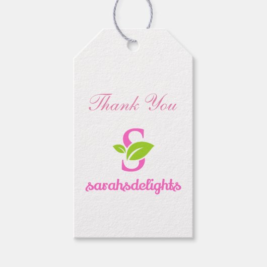 Weißes Logo Geschenkanhänger (Vorderseite)