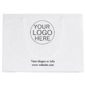 Weißes Logo-Geschenkbeutel für Unternehmen Große Geschenktüte (Vorderseite)