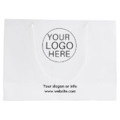 Weißes Logo-Geschenkbeutel für Unternehmen Große Geschenktüte (Rückseite)