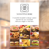 Weißes Logo | Individuelle Werbedarstellung für Un Fensteraufkleber (Blatt 2)