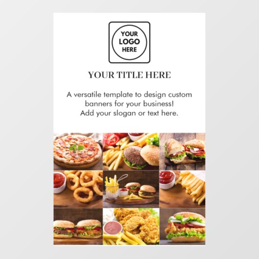 Weißes Logo | Individuelle Werbedarstellung für Un Fensteraufkleber (Blatt)