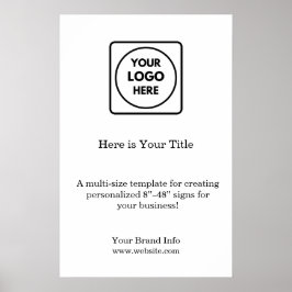 Weißes Logo | Minimalistisches Branding für modern Poster