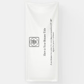 Weißes Logo | Minimalistisches, modernes, einfache Banner (Vertikal)