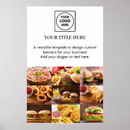 Weißes Logo | Modernes Minimalistisches Foto Brand Poster