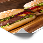 Weißes Logo | Modernes Minimalistisches Foto Brand Poster (Ecke)