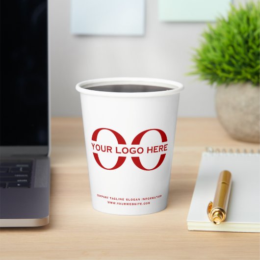 Weißes Logo Pappbecher (InSitu)