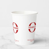 Weißes Logo Pappbecher (Links)