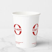 Weißes Logo Pappbecher (Rechts)