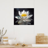 WEISSES LOTUS-BLOSSOM UND REFLEKTION POSTER (Küche)