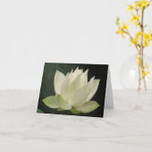Weißes Lotus-Blüte BlumenNotecard Karte (Gelbe Blume)