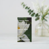 Weißes Lotus Visitenkarte (Stehend Vorderseite)