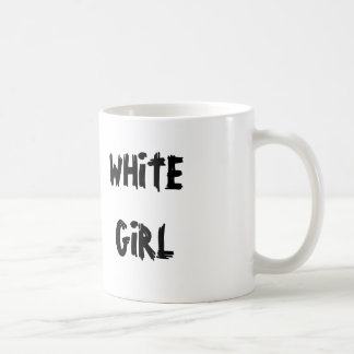 Weißes Mädchen Kaffeetasse