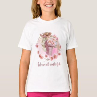 Weißes Mädchen-T-Shirt T-Shirt