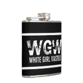 Weißes Mädchen vergeudet Flachmann (Rechts)