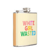 Weißes Mädchen vergeudete Flasche bunt, lustig Flachmann (Rechts)