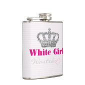 Weißes Mädchen vergeudete Flasche Flachmann (Rechts)