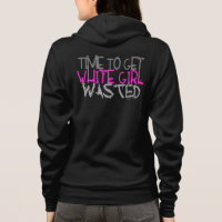Weißes Mädchen vergeudeter Hoodie